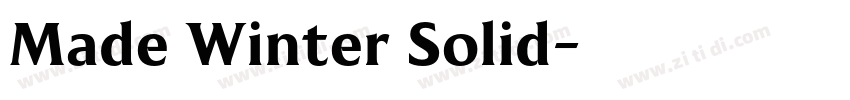 Made Winter Solid字体转换